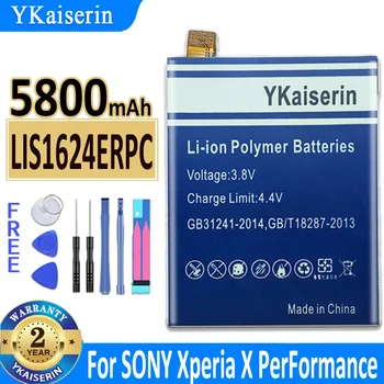 5800 мАч YKaiserin Аккумулятор LIS1624ERPC Для SONY Xperia X Performance F8132 Сменный Аккумулятор Bateria с Наклейкой Инструментов