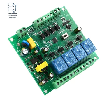 AC220V 4-Канальный Релейный Модуль Modbus RTU Поддерживает Интерфейс RS485/TTL UART 9600 бит/с Для Цифрового Определения Количества И Управления мощностью