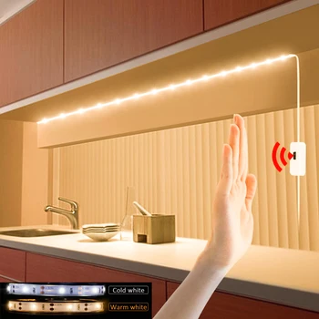 5 В USB Теплая / белая светодиодная лента Светодиодная подсветка СВЕТОДИОДНЫЙ телевизор Кухонный шкаф Ручная развертка Лампа движения, размахивающая датчиком включения выключения Светодиодная подсветка