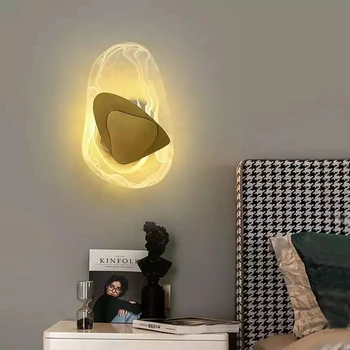 Художественный дизайн Настенный светильник Нерегулярный Графический Креативный настенный светильник Прикроватное бра для комнаты Роскошная Современная прикроватная лампа для спальни KD63CD