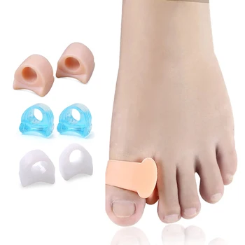 1 пара силиконовых насадок для защиты большого пальца стопы, уход за ногами, Ортопедические разделители пальцев ног, Коррекционная накладка для пальцев ног, Инструмент для ухода за ногами