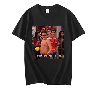 Классическая мужская футболка Gibby Icarly, забавная Хлопковая Женская футболка, Топы, Модная футболка Harajuku С Коротким Рукавом И круглым вырезом футболк