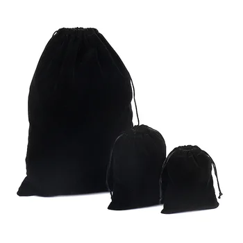 Черная большая фланелевая сумка, пылезащитная сумка, сумка для хранения, упаковочная сумка, небольшая тканевая сумка, шнурок и сумка для рта на шнурке, могут быть