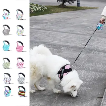 Пластиковый выдвижной поводок для собак, уличная веревка для щенков, автоматическая нейлоновая веревка для щенков, 4,5 м, поводок для выгула собак, для путешествий