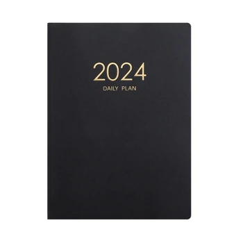 Блокнот с планом на 2024 год, календарь, утолщенный блокнот с ежедневником, еженедельный блокнот, офисные школьные принадлежности