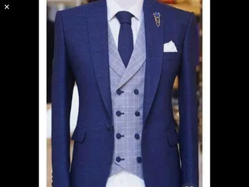 2020 Новое поступление Свадебное платье на заказ, Банкетное платье, Мужской деловой костюм, 3 предмета, Блейзер Terno Masculino, куртка + брюки + жилет