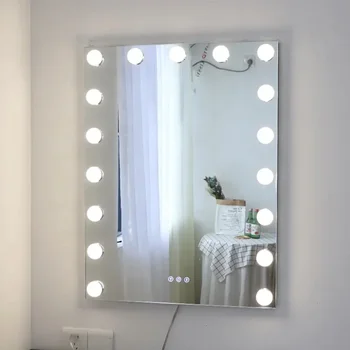 Высококачественное Голливудское зеркало с подсветкой, туалетный столик с 4/8/14 лампочками с регулируемой яркостью, столик со светодиодной подсветкой, туалетный столик