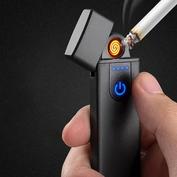 Новая мощная беспламенная USB-зажигалка с вольфрамовой катушкой для зарядки, удобная и портативная уличная ветрозащитная зажигалка, подарок для мужчин