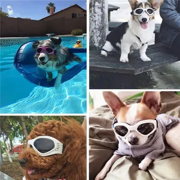 Складные очки для домашних собак, Маленькие Средние Большие Очки для домашних собак, Водонепроницаемые очки для защиты собак, солнцезащитные очки
