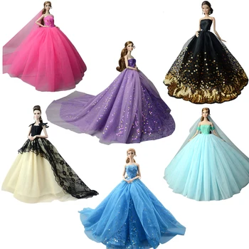 NK One Pcs Свадебное Платье Принцессы Ручной Работы, Благородное Вечернее Платье Для Куклы Барби, Модный Дизайнерский Наряд, Лучший Подарок Для Куклы Джей Джей