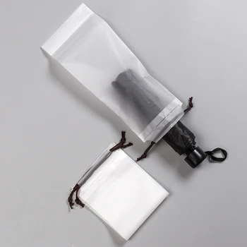 Портативный Зонт Сумка Для Хранения На Шнурке Матовый Пластиковый Пакет Водонепроницаемый Чехол Для Зонта Сумка