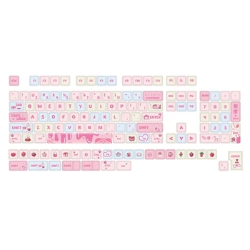 Набор клавишных колпачков с 133 клавишами XDA Creamy Strawberry Theme для механических клавиатур