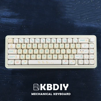 KBDiy 142 Клавиши/Набор MOA Profile PBT Keycaps Picnic Duck Keycap для Механической клавиатуры MX Switch Yellow Key Cap На заказ для GMK67