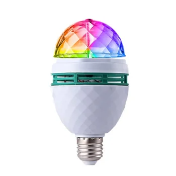 KTV Bar Light E27 Цветная прочная вращающаяся лампа с устойчивостью и емкостью Энергосберегающая умная светодиодная вращающаяся лампа