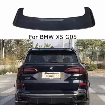 Высококачественное углеродное волокно/Глянцевое черное Крыло заднего спойлера на крыше для BMW X5 G05 2019 -2023