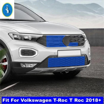 Подходит Для Volkswagen T-Roc T Roc 2018 - 2021 Автомобильные Аксессуары Вставка В Переднюю Решетку Сетка Для Защиты От Насекомых Сетка Защитная Крышка Отделка