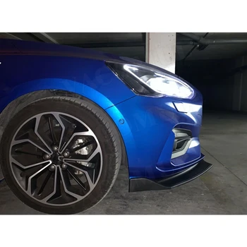 3 шт./компл. Передний Спойлер Фартук Для Ford Focus 2019 + ABS Carbon Look Черный Головной Бампер Подбородок Лопата Защита Автомобиля Для Укладки