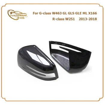 Крышка Зеркала Боковой Двери из Углеродного Волокна Для Benz G-class W463 GL GLS GLE ML X166 R-class W251 2013 2014 2015 2016 2017 2018