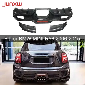 Задний диффузор, бампер, подбородочный спойлер с разветвителями, губы и фары, обвес для BMW MINI R56 2006-2015, автомобильные аксессуары