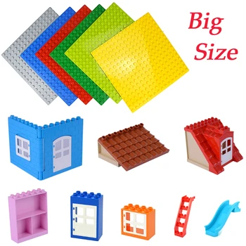 Большие Блоки Опорная Плита 404 Точки DIY Большая Опорная Плита Аксессуары Строительные Блоки Игрушки Для Детей Совместимы Со Всеми Брендами Toy Leduo