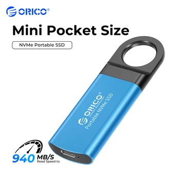 Внешний жесткий диск ORICO 940 МБ/с. Внешний SSD-накопитель 1 ТБ 128 ГБ 256 ГБ 512 ГБ Мини Портативный SSD-Накопитель USB Type-C Твердотельный Накопитель для ноутбука