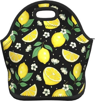 Lemons Изолированная Неопреновая сумка для ланча, сумки для ланча, переносной ланч-бокс, сумка-холодильник для ланча, сумка для пикника / катания на лодках / рыбалки /работы