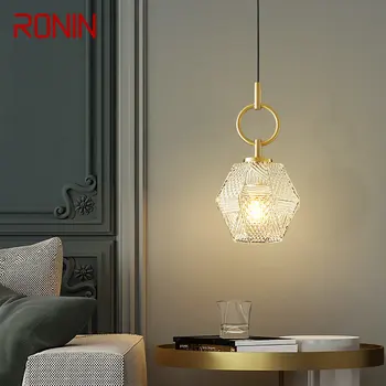 Современный Латунный Подвесной Светильник RONIN LED Gold Copper Подвесные Светильники Простой Творческий Декор Для Домашней Спальни