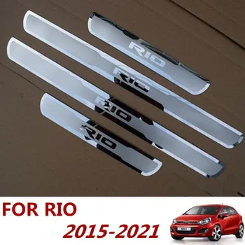 Новый Автомобильный Аксессуар Rio Car Накладка На Пороги Из Нержавеющей Стали для Нового KIA RIO 2015-2021 EU RIO X Line