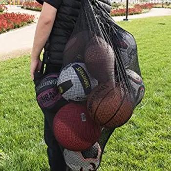 Спортивная сумка большой емкости для отдыха на открытом воздухе, сетчатая сумка для хранения у бассейна, многоразовые футбольные баскетбольные надувные игрушки, сумка для хранения мячей на пляже