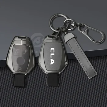 Для Mercedes Benz CLA200 CLA260 CLA250 CLA220 W169 C117 Брелок с защитой от дистанционного управления Чехол для ключей Benz из цинкового сплава Чехол для ключей автомобиля