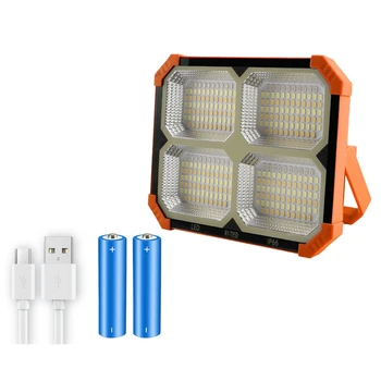 Оранжевый портативный солнечный светильник со светодиодным напольным светильником мощностью 500 лм Идеально подходит для кемпинга на открытом воздухе и аварийного освещения