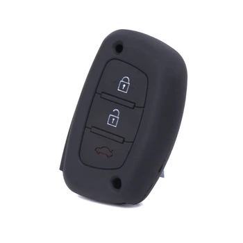 Силиконовый автомобильный ключ для крышки корпуса 3 кнопки для Hyundai IX25 IX35 Creta