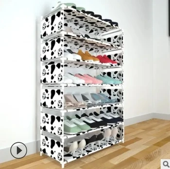 Многослойный пылезащитный шкаф для обуви в сборе, экономичный специальный стеллаж для хранения в общежитии