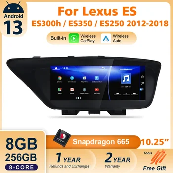 Android 13 Автомобильный Мультимедийный Плеер CarPlay Экран Для Lexus ES ES300 ES250 ES350 ES300h 2012-2018 GPS Радио Автоматическая Видеонавигация
