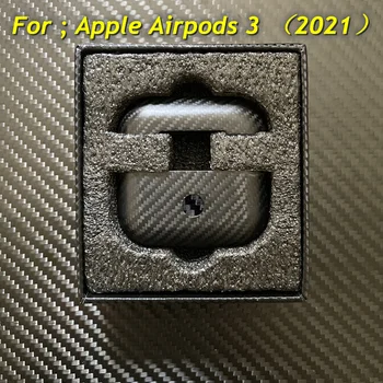 Чехол для наушников из настоящего углеродного волокна для Apple Airpods 3 Наушники из углеродного волокна с беспроводным подключением Bluetooth для AirPods Pro 2 (2022) Чехол