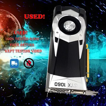 Используемая Видеокарта GTX 1060 6GB GPU 1060 Для Видеокарт Nvidia PUBG Компьютерных Игр HDMI