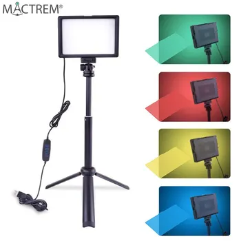 MACTREM RGB LED, заполняющий свет, цветная фотография, портативный цветной якорь, Специальный кронштейн для гостиной, планшет, мини-видео-фото рабочий стол