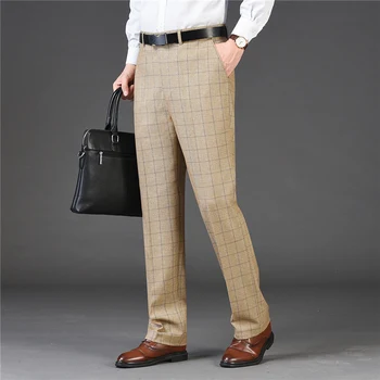 Мужские модельные брюки, официальные деловые брюки для офисного костюма, Классические повседневные брюки, эластичные облегающие Модные Корейские брюки Z161