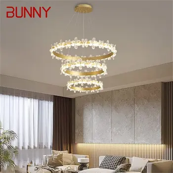 Подвесные светильники BUNNY Nordic Золотой Современный Роскошный хрустальный светодиодный светильник для украшения дома