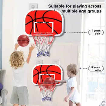 Баскетбольная стойка с регулируемой высотой, железный шест, Красно-Белое Пластиковое баскетбольное кольцо для занятий спортом в помещении