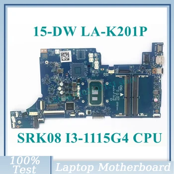Материнская плата GPT52 LA-K201P С процессором SRK08 I3-1115G4 Для HP 15-DW 15T-DW Материнская плата Ноутбука 100% Полностью Протестирована, Работает хорошо