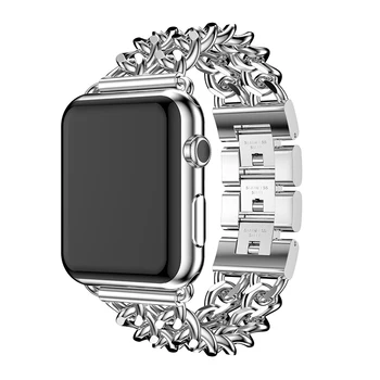 Металлический Браслет-Цепочка Для Apple Watch Band 38мм 40мм 42мм 44мм 41мм 45мм Ремешок Для Часов iWatch Strap Series 3 4 5 6 7 8 SE Браслет