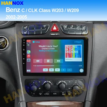 Для Mercedes Benz C-Class W203 C200 C320 C350 CLK W209 2000-2006 9-Дюймовый Экран Android Автомобильный Стерео Автомобильный Мультимедийный Видеоплеер