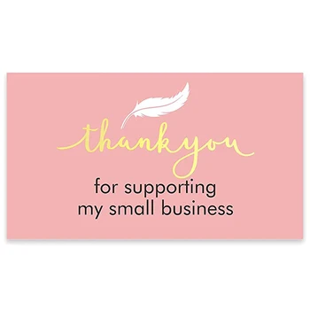 10-30 шт. розовых открыток с благодарностью за поддержку моего малого бизнеса, поздравительных открыток с благодарностью, пустой обратной стороны, подарочной открытки с сообщением