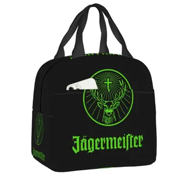 Сумка для ланча с логотипом Jagermeister для школы, офиса, термоохладитель, ланч-бокс, Женский Детский контейнер для еды, сумки-тоут
