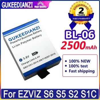 Аккумулятор GUKEEDIANZI BL-06 2500 мАч Для Аккумуляторов EZVIZ S6 S5 S2 S1C