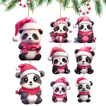 Panda украшения для рождественской елки универсальный творческий очаровательны мультфильм Панда прочный подвески Рождественская елка висячие украшения