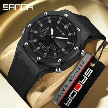 SANDA Роскошные мужские цифровые часы G Style, военные спортивные Водонепроницаемые электронные наручные часы, мужские часы Relogio Masculino