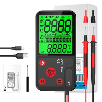 S7 Smart Digital Multimeter Цветной ЖК-дисплей DC AC Voltage Detector Meter Автоматический Мультитестер USB Charging Electrician Tester