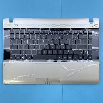 Клавиатура для ноутбука с подставкой для рук US Gold для Samsung RV411 RV415 RV420 BA75-03162A с раскладкой в США